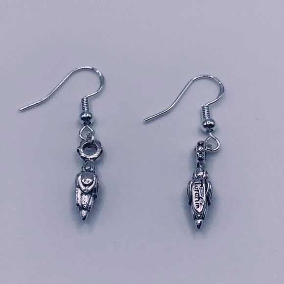 Turchin Lotus Blossom Sterling/Silver Plated French Wire Earrings - Picture 9 of 14